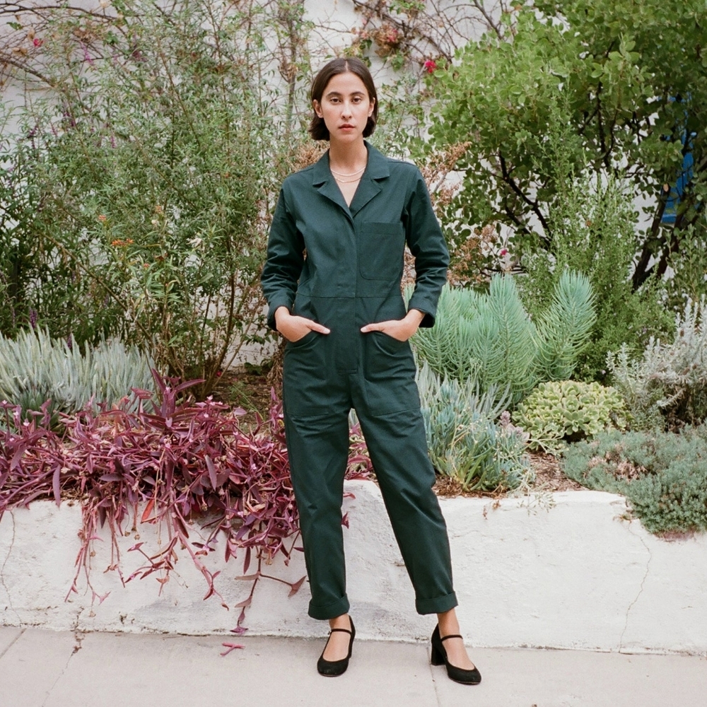 Horses Jumpsuit in Deep Green sz 1